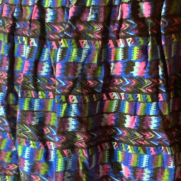 Summer Bohemian Blue Multi Smocked Beach Dress Small - Picture 7 of 7